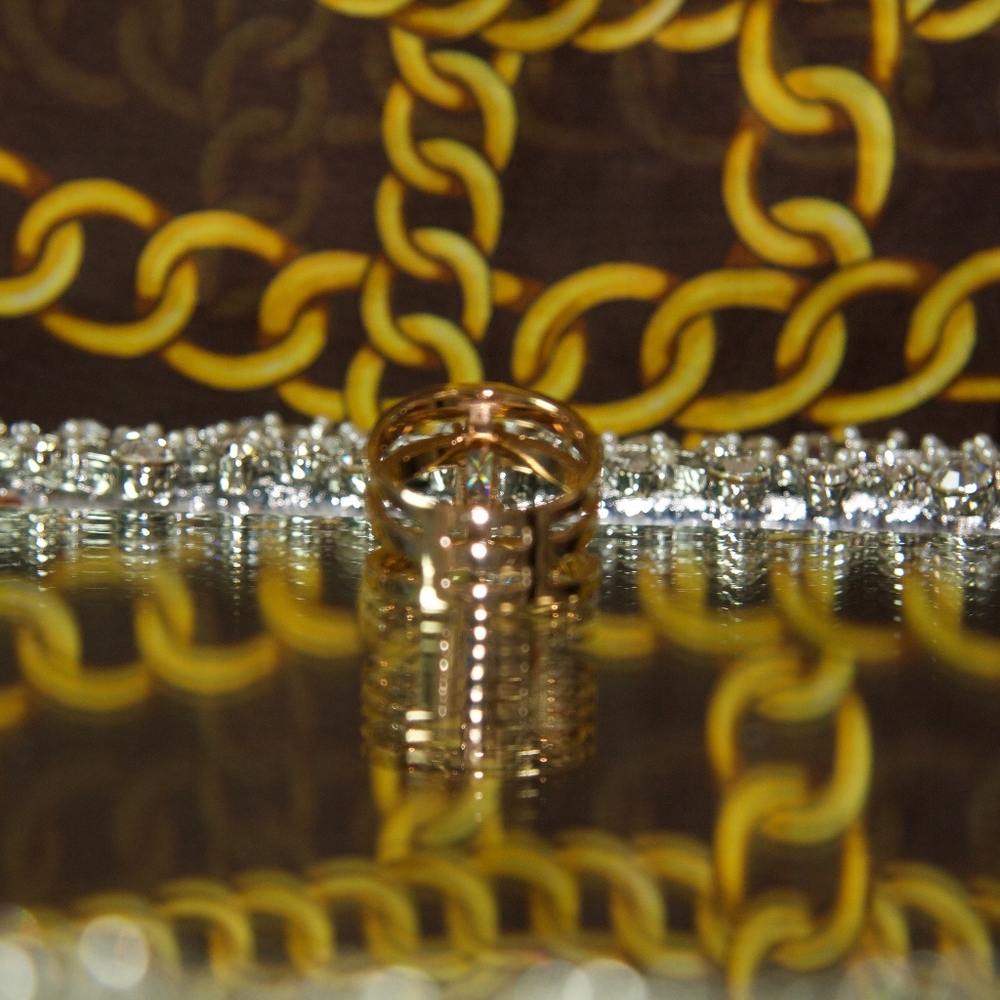 14kt Gold Dipped Swarovski Statement Ring - image 7